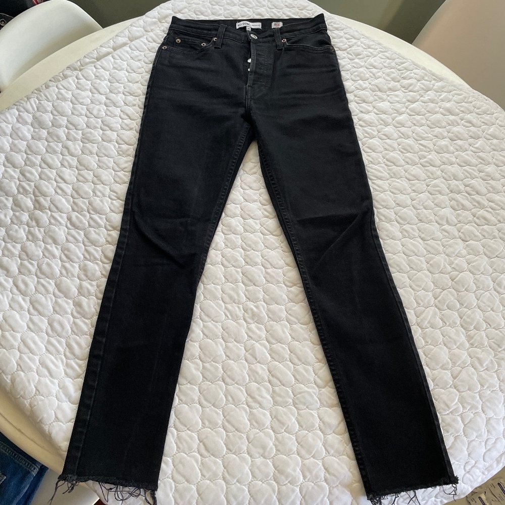 RE/DONE Skinny Jeans w/‎ Raw Hem Made in USA Size 27